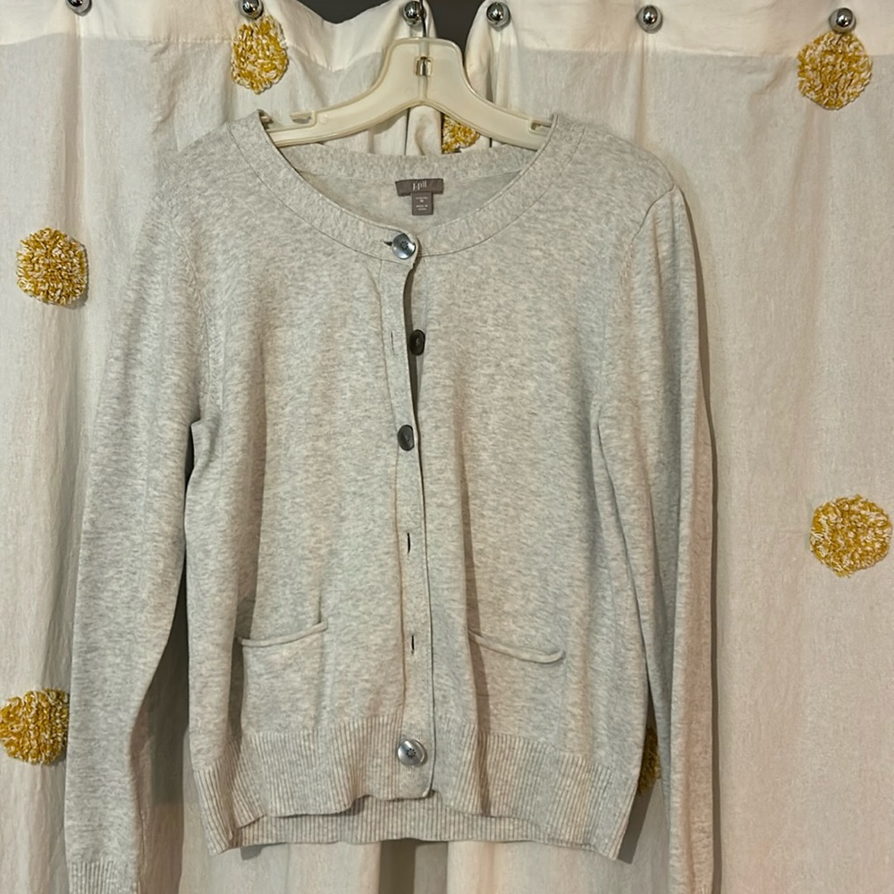 Soft Grey J Jill Cardigan